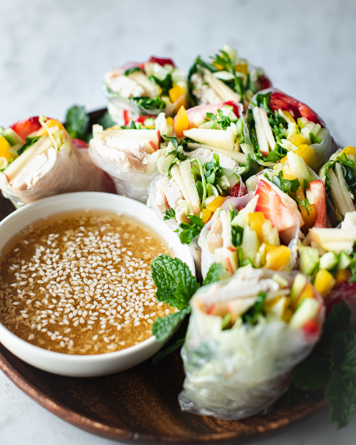 Sweet Sesame Salad Rolls