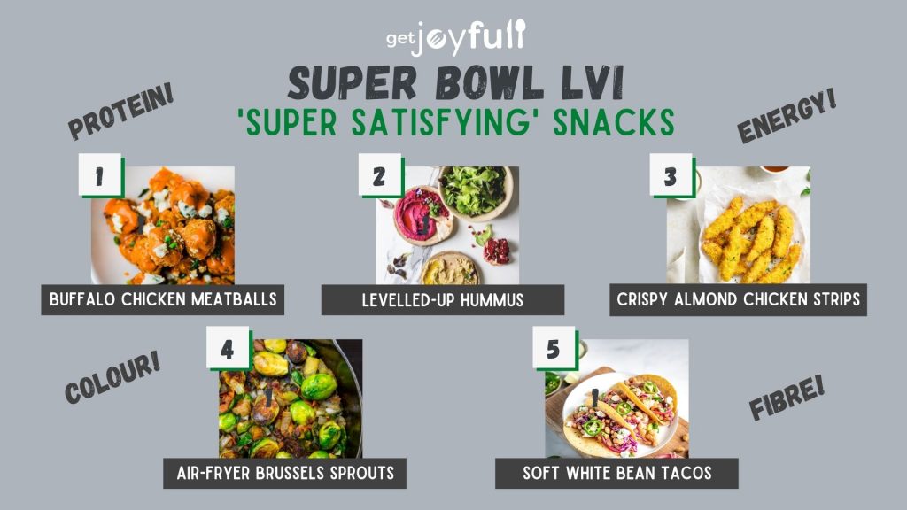 Super Satisfying Super Bowl Snacks Graphic