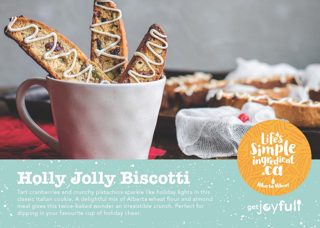 Holly Jolly Biscotti Recipe Card