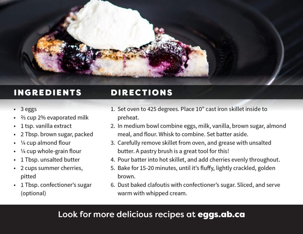 Cherry Clafoutis Recipe Card