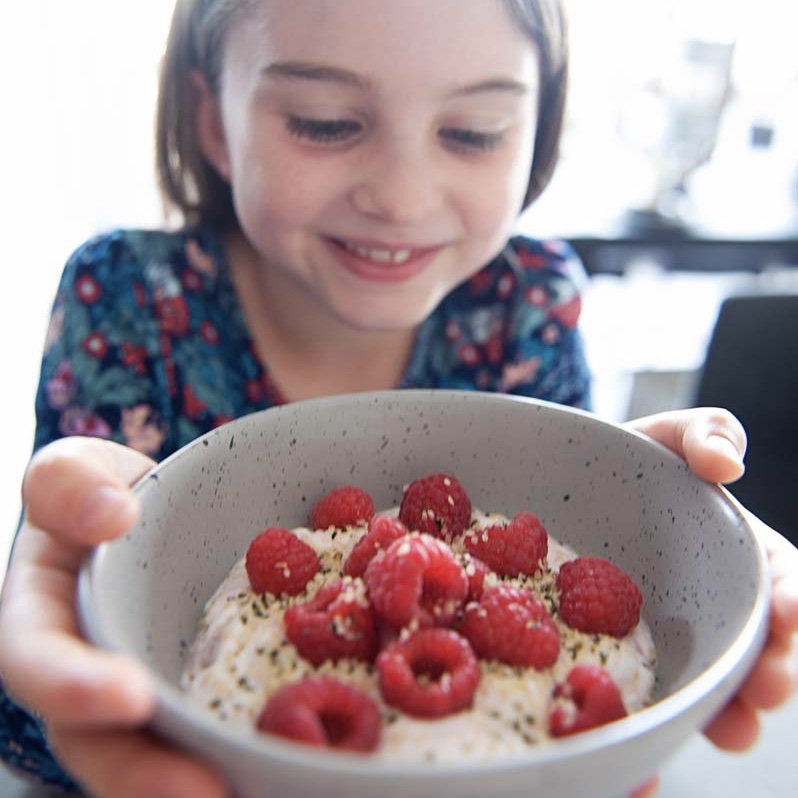 Breakfast parfait with Cela Joy