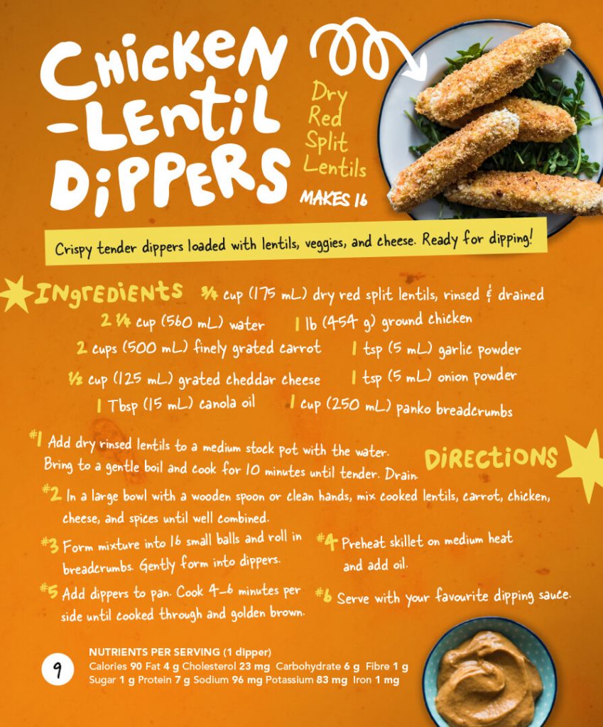 Chicken Lentil Dippers