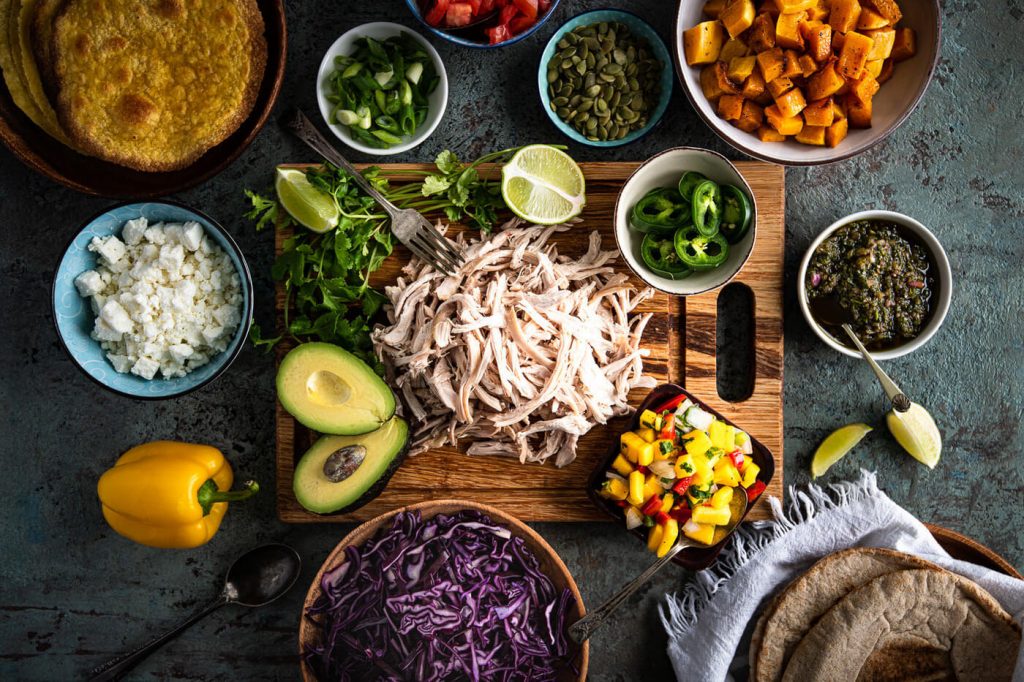 Family-Style Chicken & Squash Tostadas