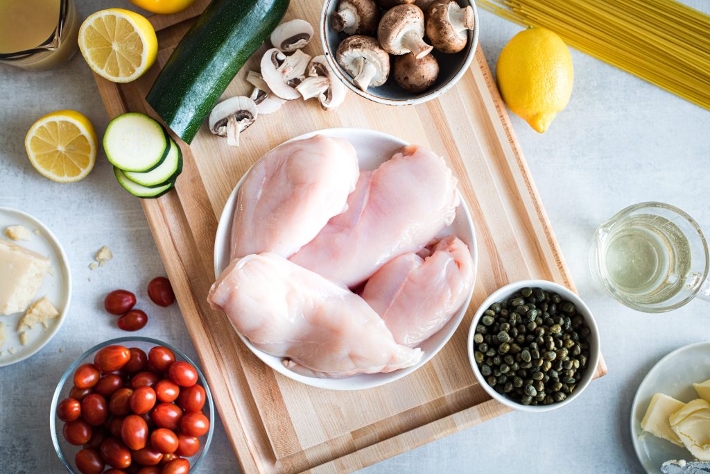 Spring Chicken & Lemon Spaghettini - Ingredients