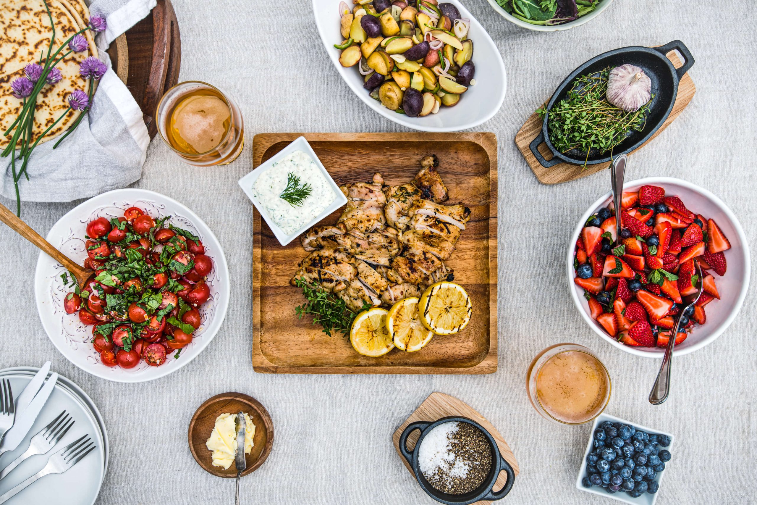 Backyard BBQ Box & Social Menu - Overhead