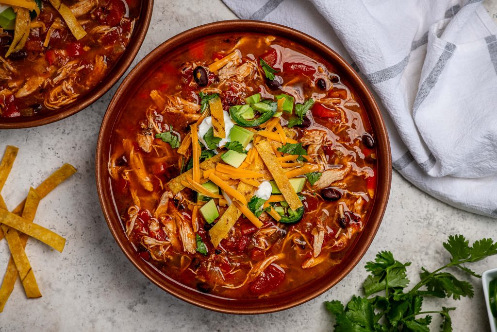 Chicken Tortilla Soup Overhead