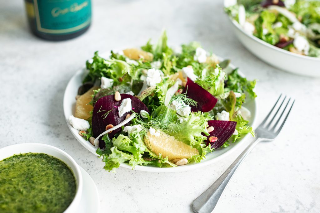 Starter Winter Beet & Citrus Salad with Herb-Vinaigrette